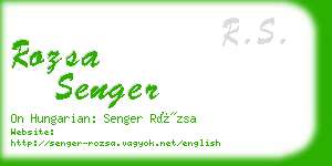 rozsa senger business card